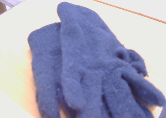(08) 군청색 털장갑