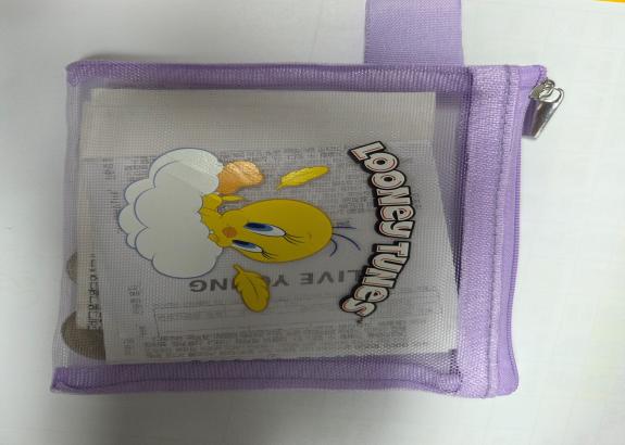 보래색 카드지갑