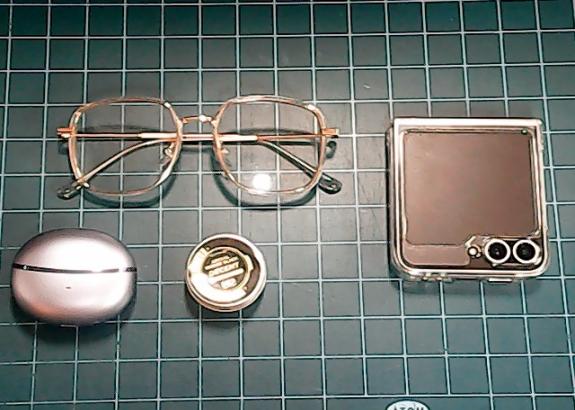 삼성 갤럭시Z플립, 무선 이어폰, 안경, 왁스